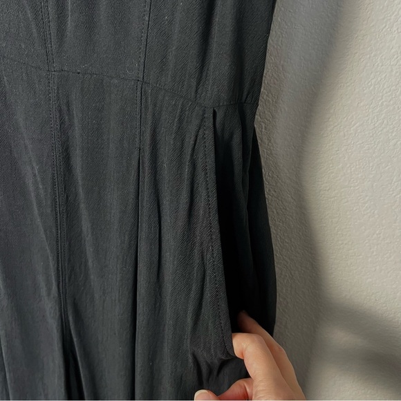 Madewell Cap-Sleeve Crop Wide-Leg‎ Jumpsuit Elegant Casual Feminine Size 12 - Picture 7 of 14